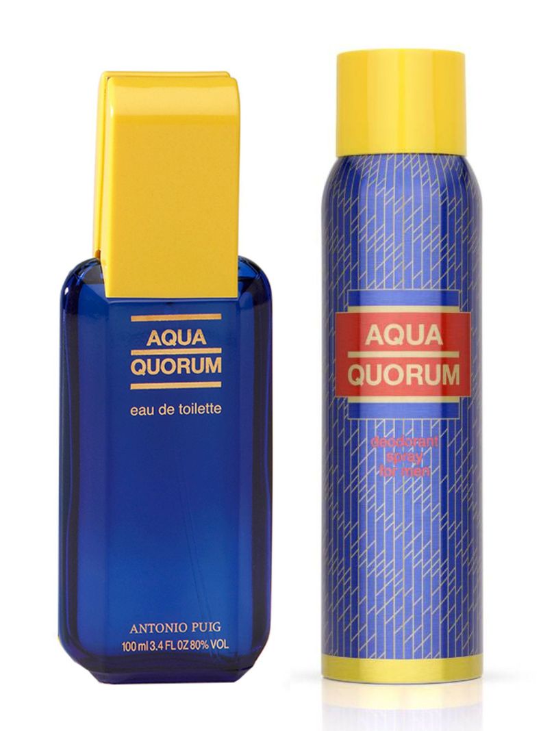 Set Perfume Aqua Quorum EDT Hombre 100 ml + Desodorante 150 ml-0