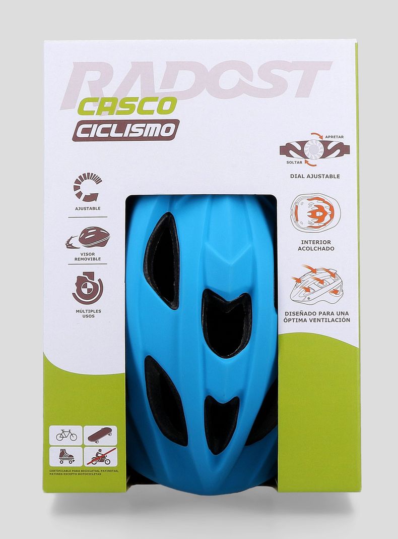 Casco Mountainbike Ajustable Mujer Azul-3