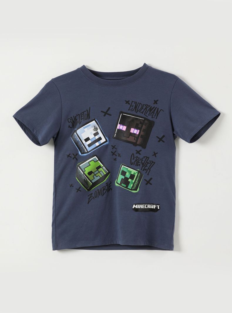 Polera Mc Niño Creepers Minecraft-0
