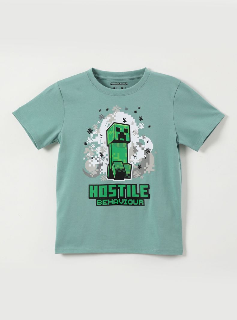 Polera Mc Niño Hostile Minecraft-0