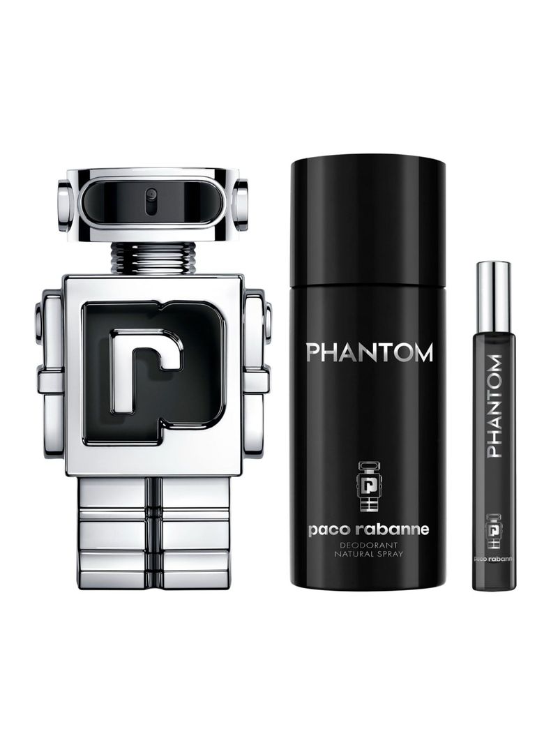 Set Perfume Phantom EDT Hombre 100 ml + Desodorante 150 ml + Mega Spritzer 10 ml-0