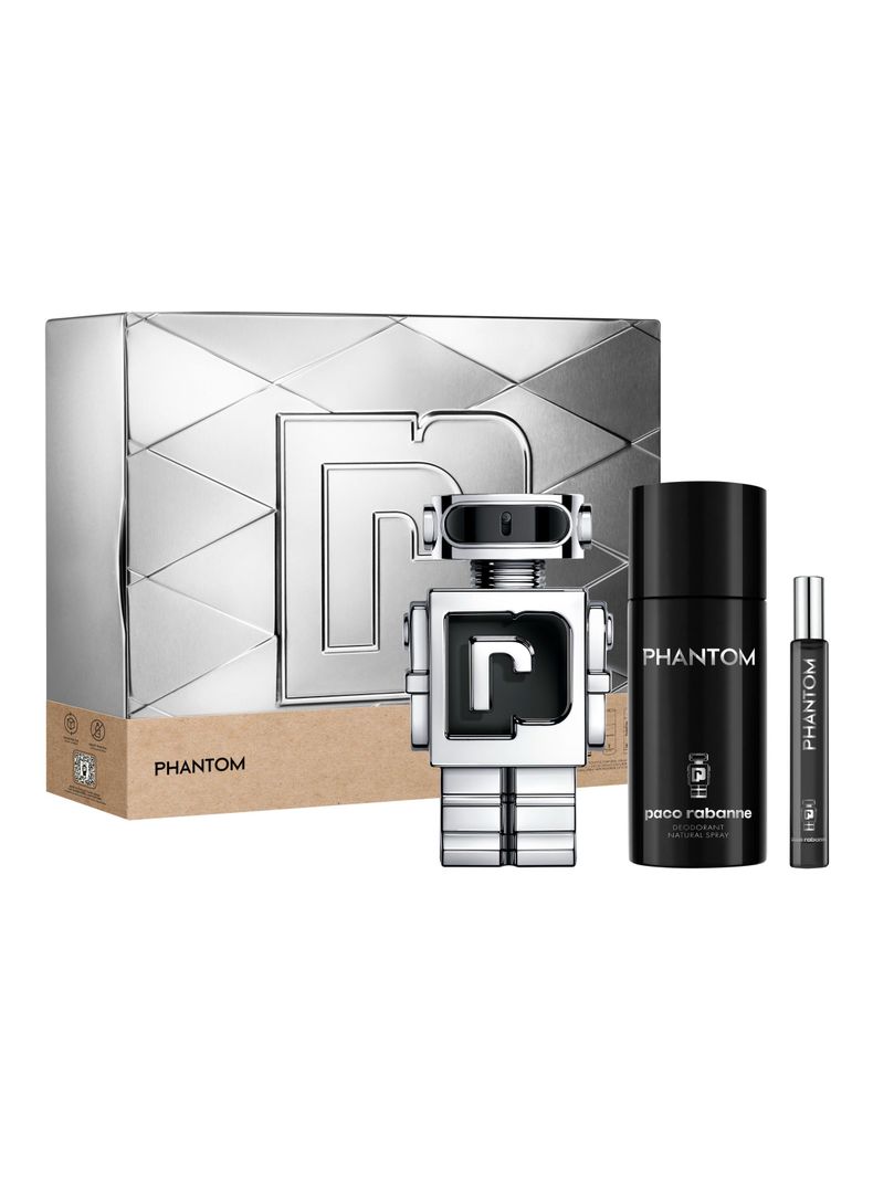 Set Perfume Phantom EDT Hombre 100 ml + Desodorante 150 ml + Mega Spritzer 10 ml-1