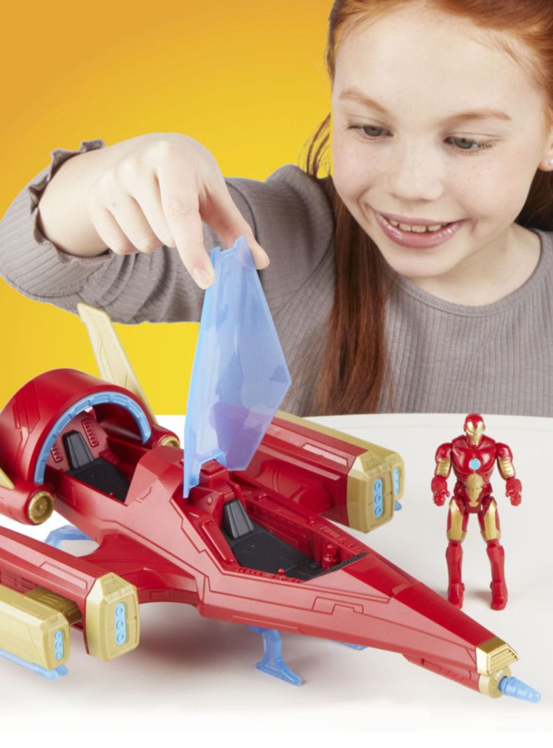 Figura de Acción Iron Man Jet de Combate-5