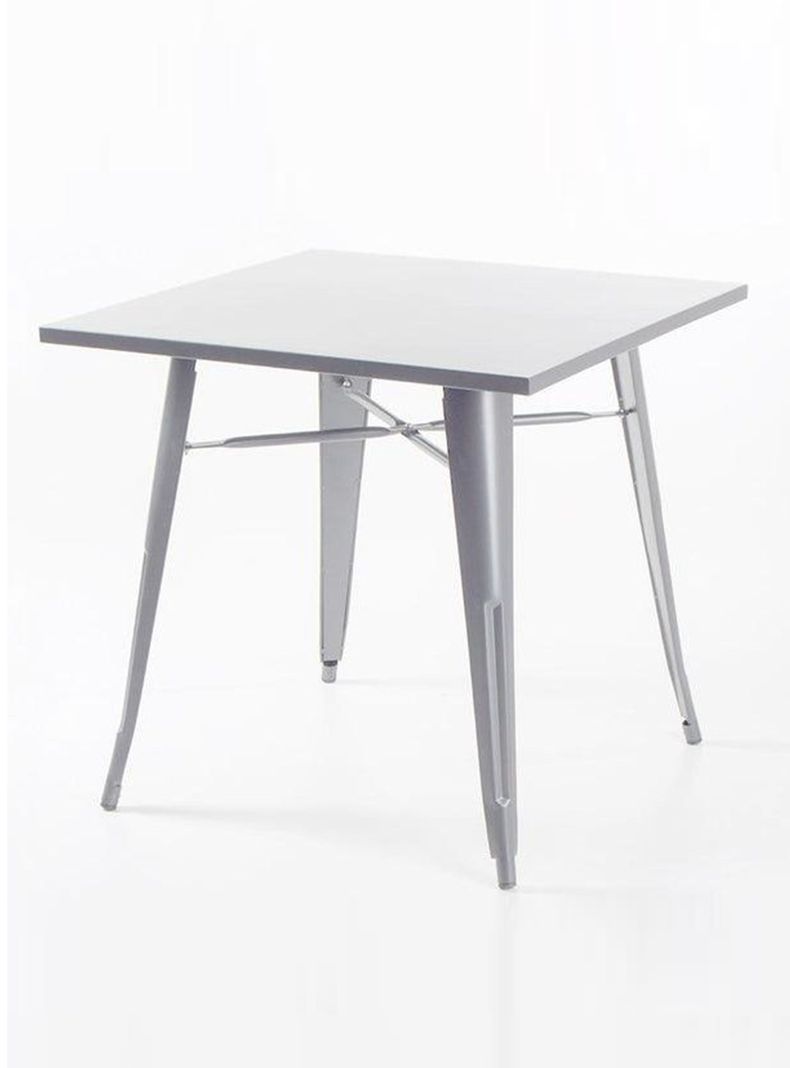 Mesa Funcional Tolix Blanca Mate 80x80 cm