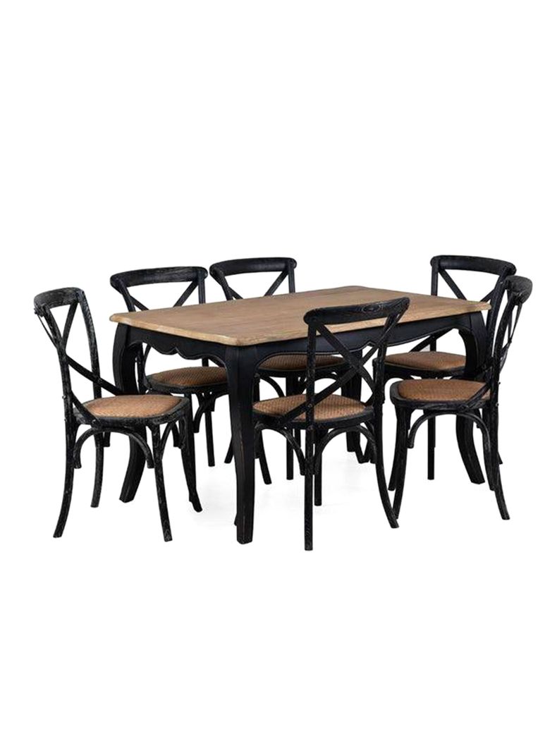 Comedor Vittoria Negro 6 Sillas Negro-0