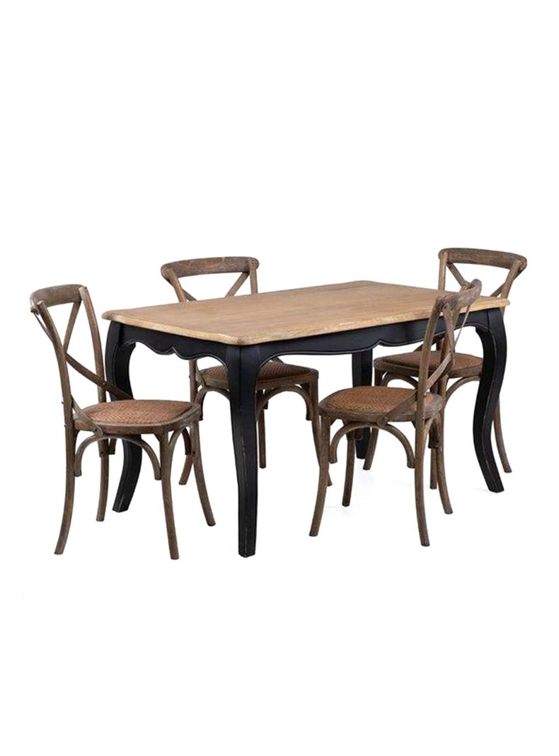 Comedor Vittoria Negro 4 Sillas Albayalde-0