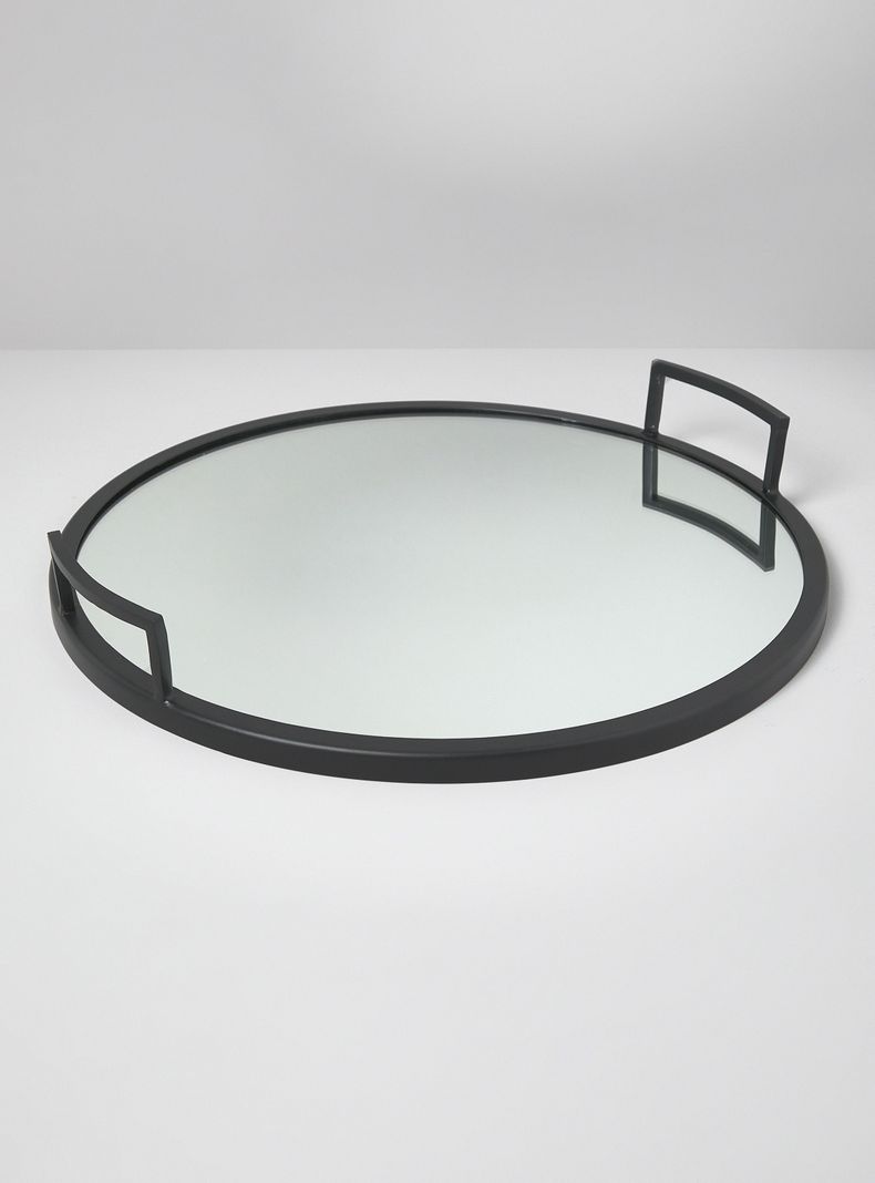 Bandeja Redonda Negro 45 cm-0