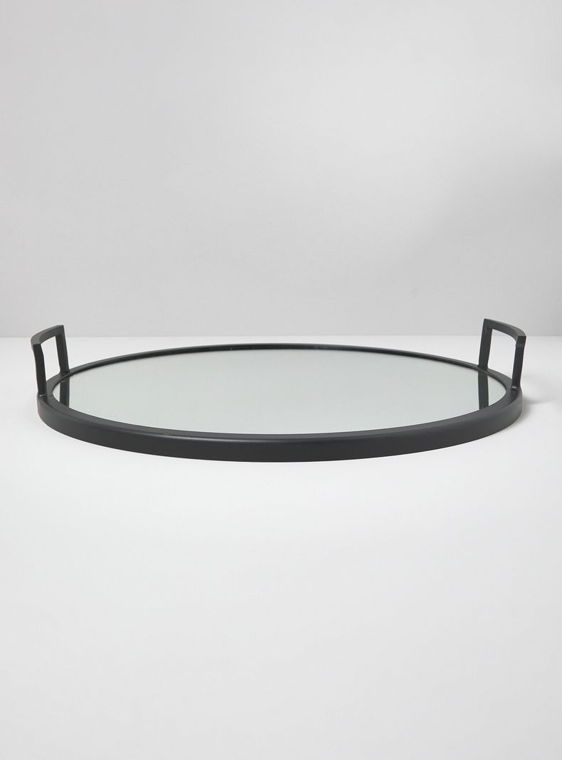 Bandeja Redonda Negro 45 cm-1