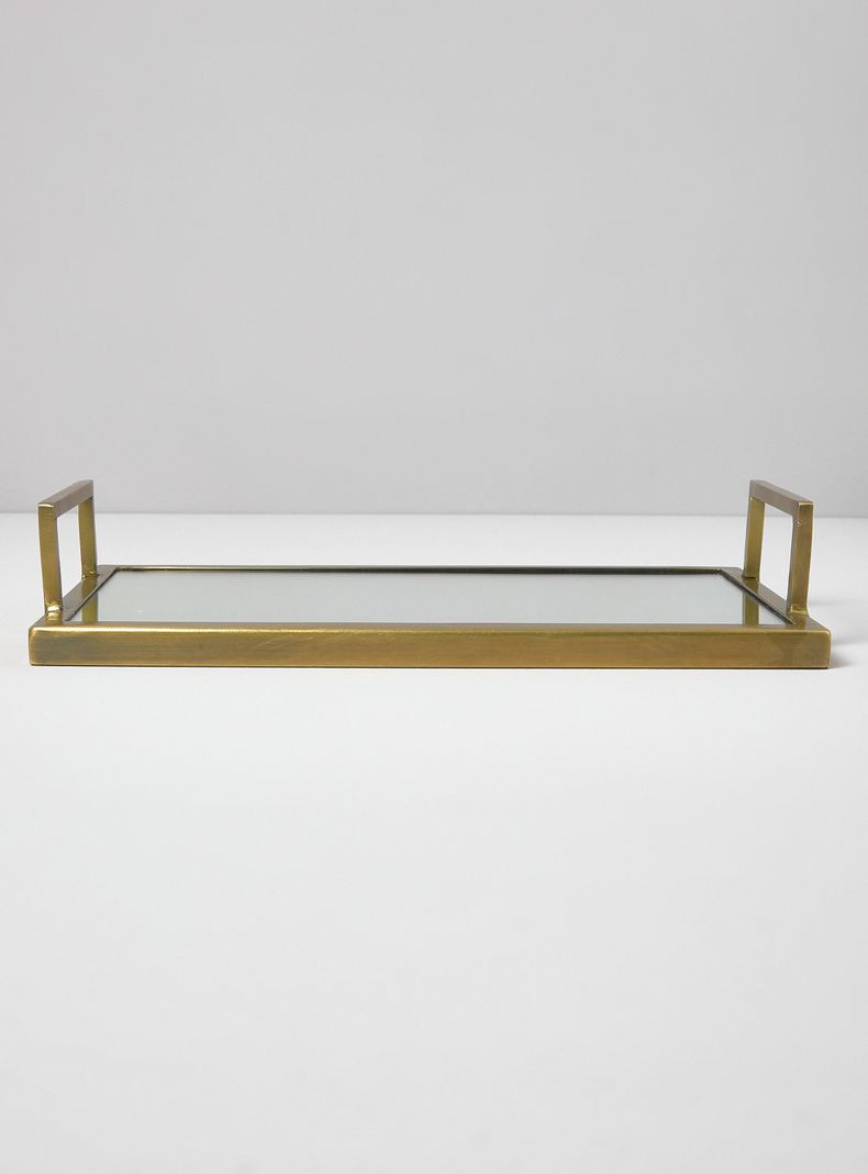 Bandeja Rectangular Dorado 20x35 cm-1