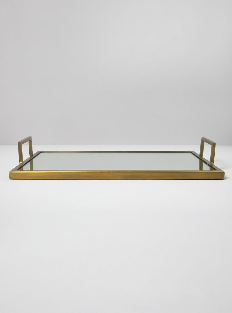 Bandeja Rectangular Dorada 30x45 cm-1