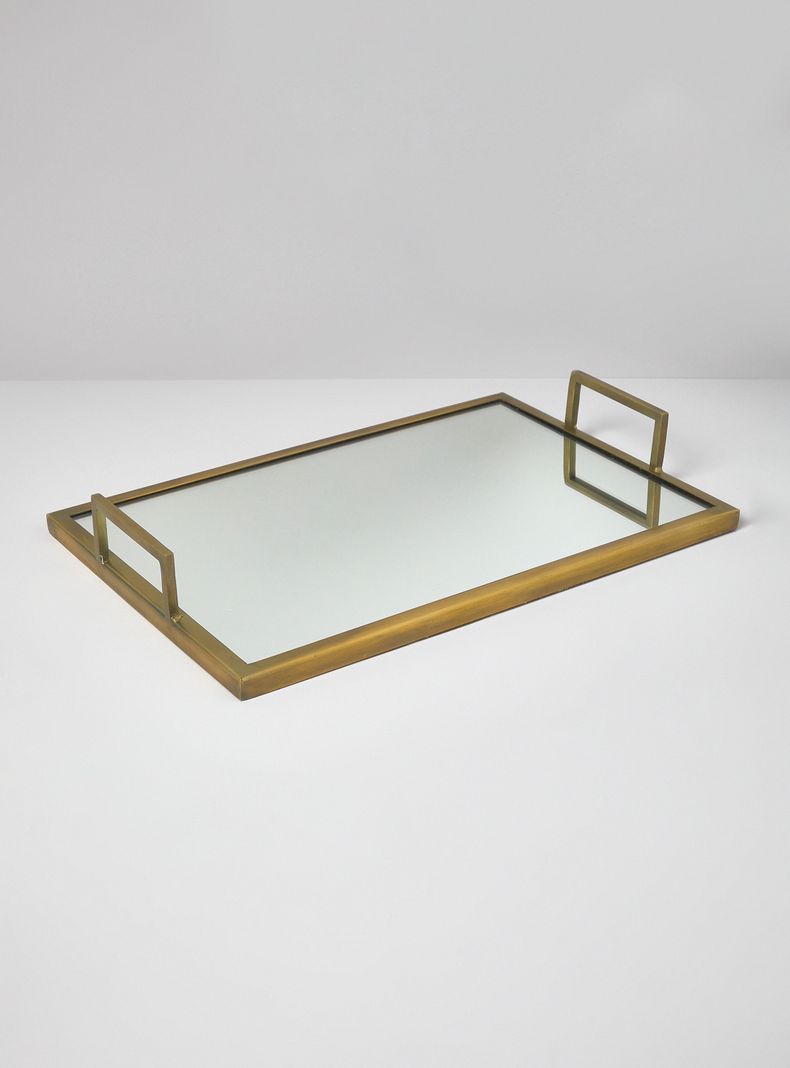 Bandeja Rectangular Dorada 30x45 cm-0