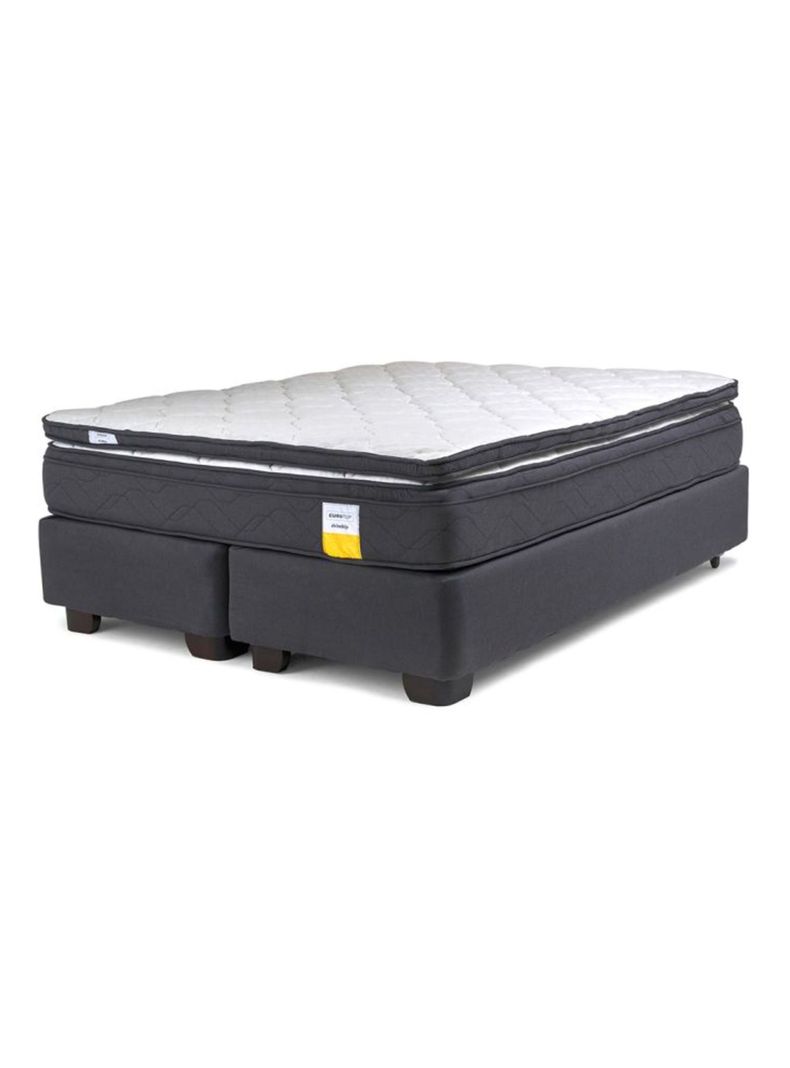 Cama Americana Eurotop 2 Plazas Base Dividida + Topper-0