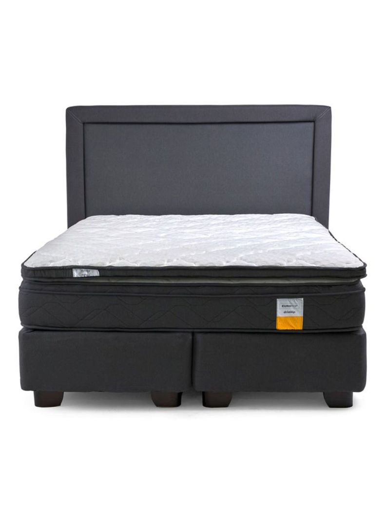 Cama Americana 2 Plazas Base Dividida Plus + Topper + Respaldo-1