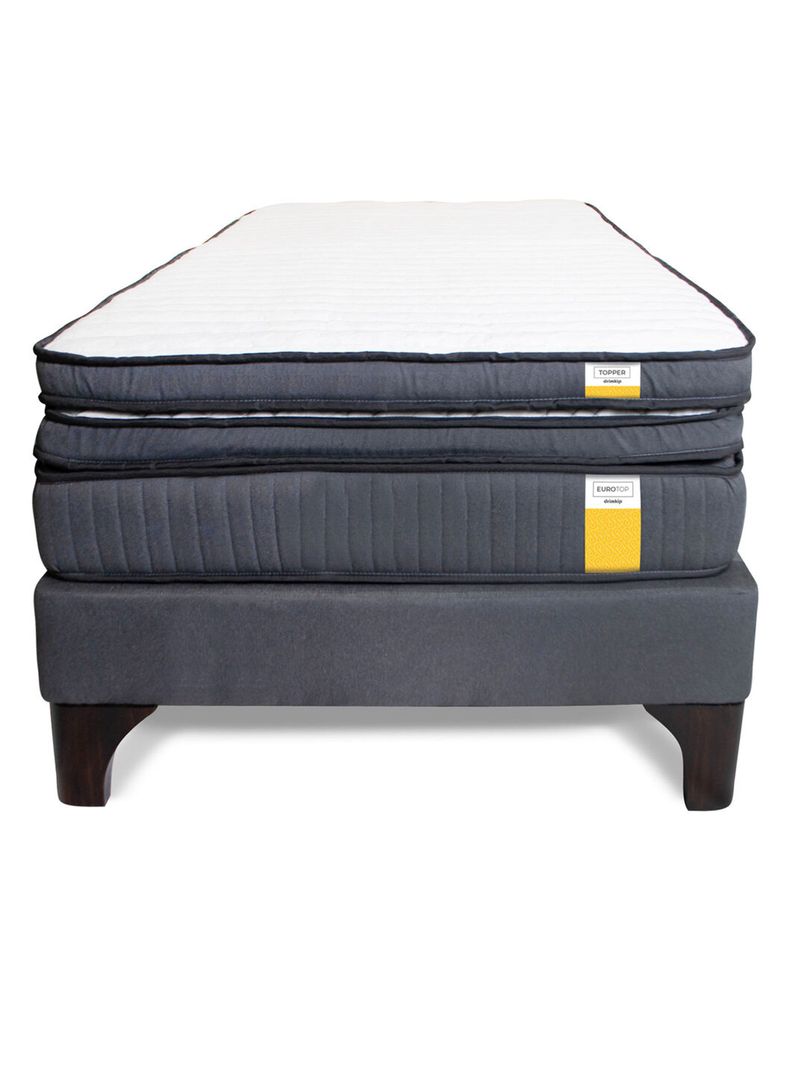 Cama Europea 1.5 Plazas + Topper-1