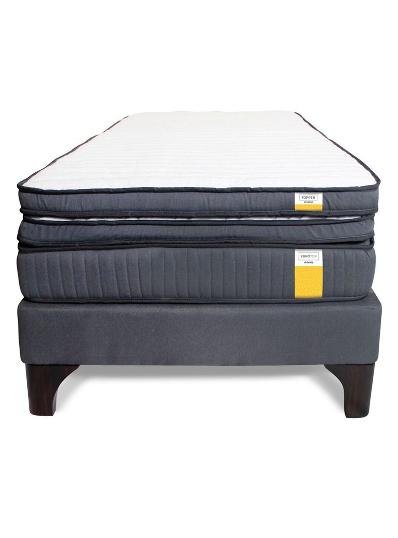 Cama Europea 1.5 Plazas Plus + Topper-1