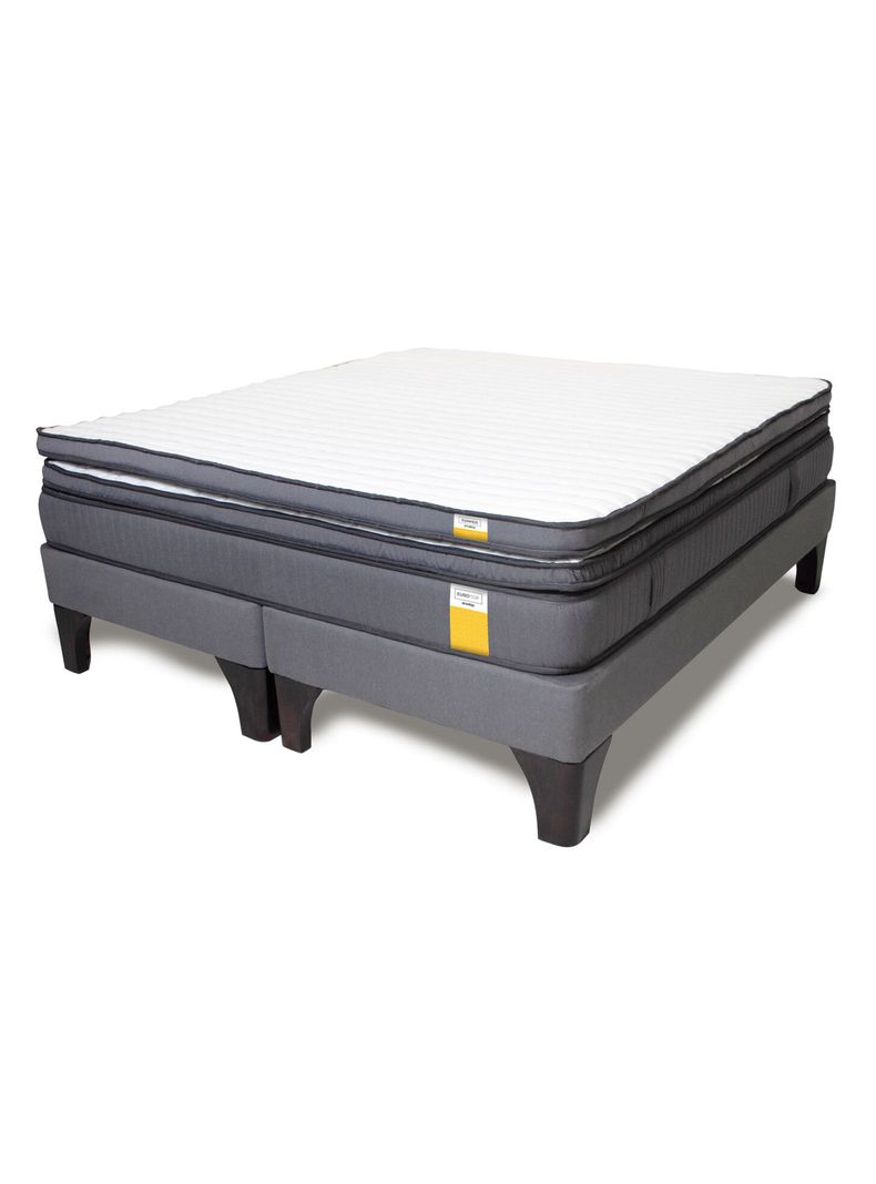 Cama Europea 2 Plazas Base Dividida + Topper-0