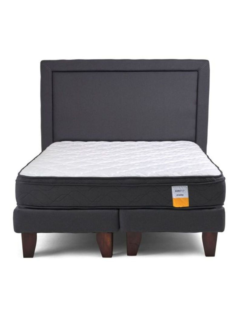 Cama Europea 2 Plazas Base Dividida + Respaldo-1