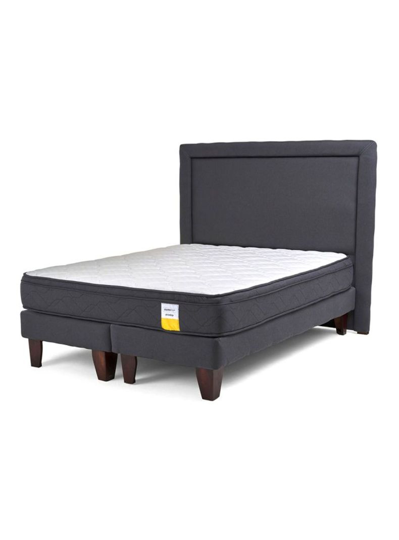 Cama Europea 2 Plazas Base Dividida Plus + Respaldo-0