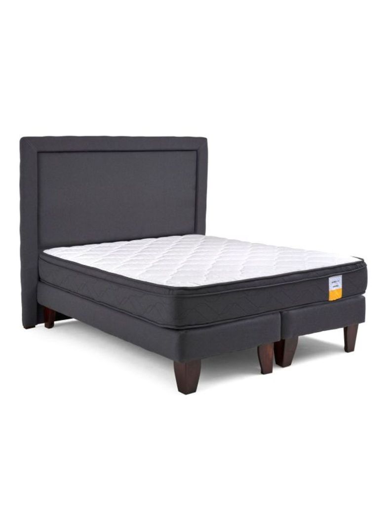 Cama Europea 2 Plazas Base Dividida Plus + Respaldo-2