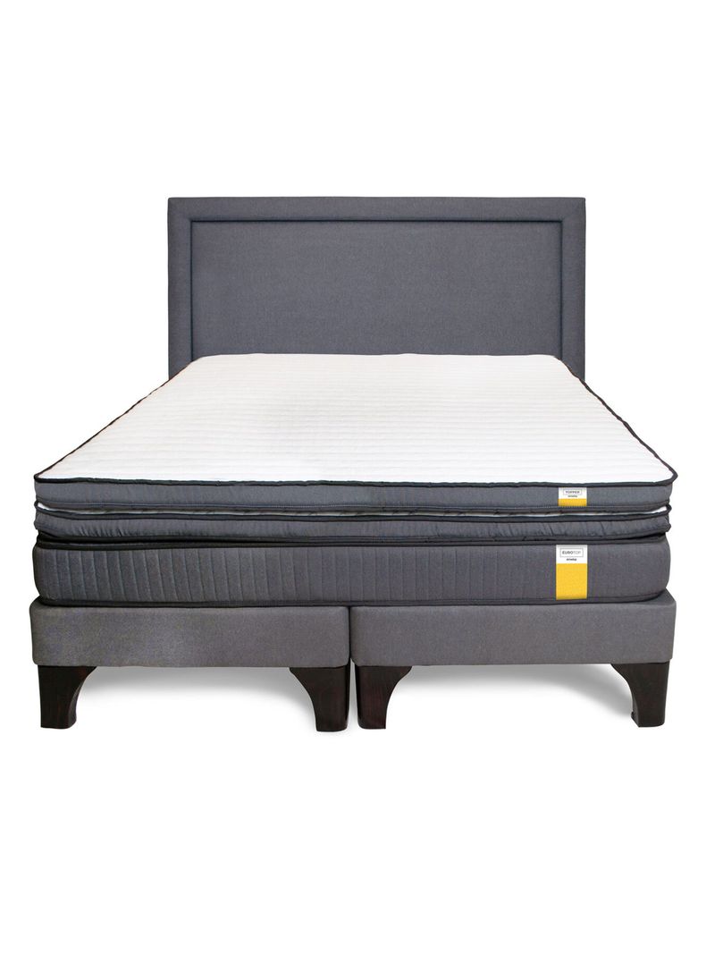 Cama Europea Full + Topper + Respaldo-1