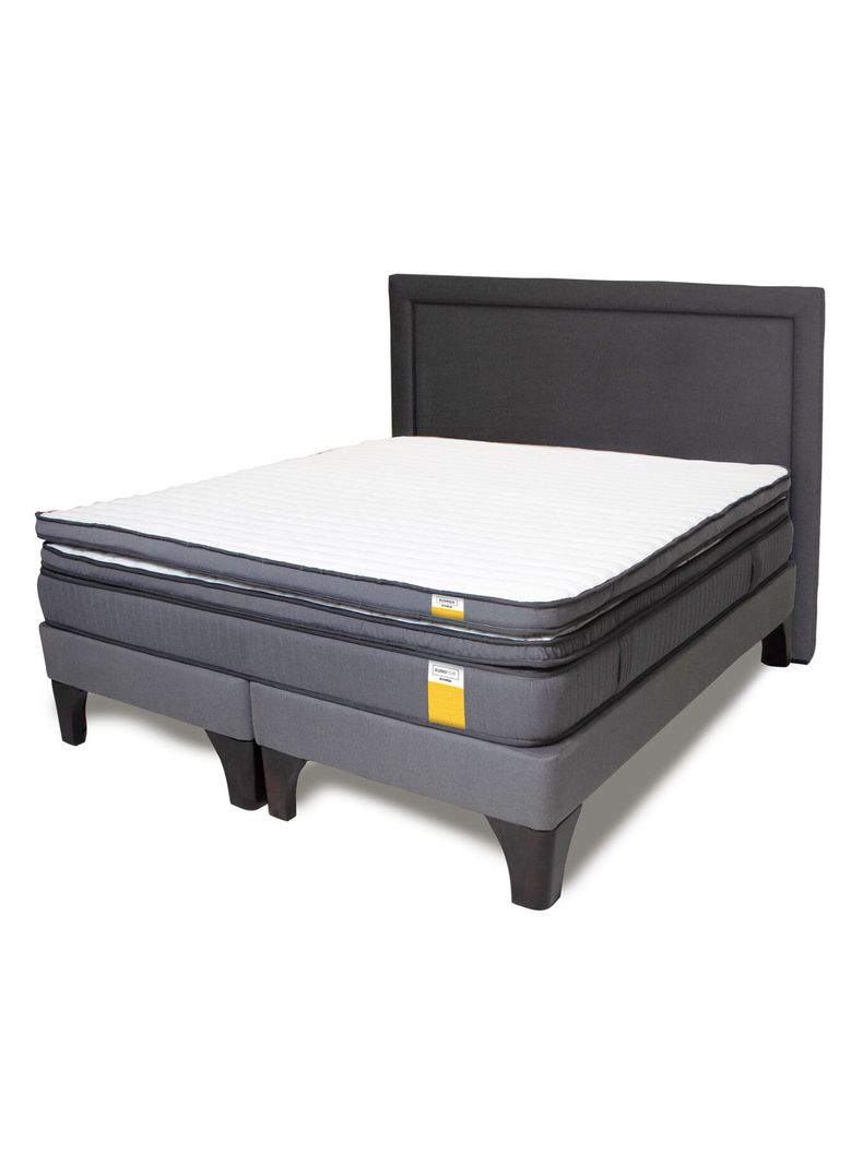 Cama Europea 2 Plazas BD + Topper + Respaldo-0