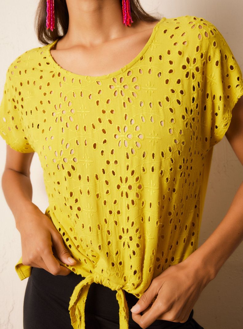 Blusa Plano Delantero Punto Espada y Nudo-3