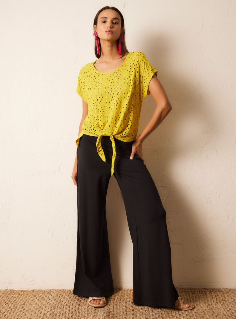 Blusa Plano Delantero Punto Espada y Nudo-4