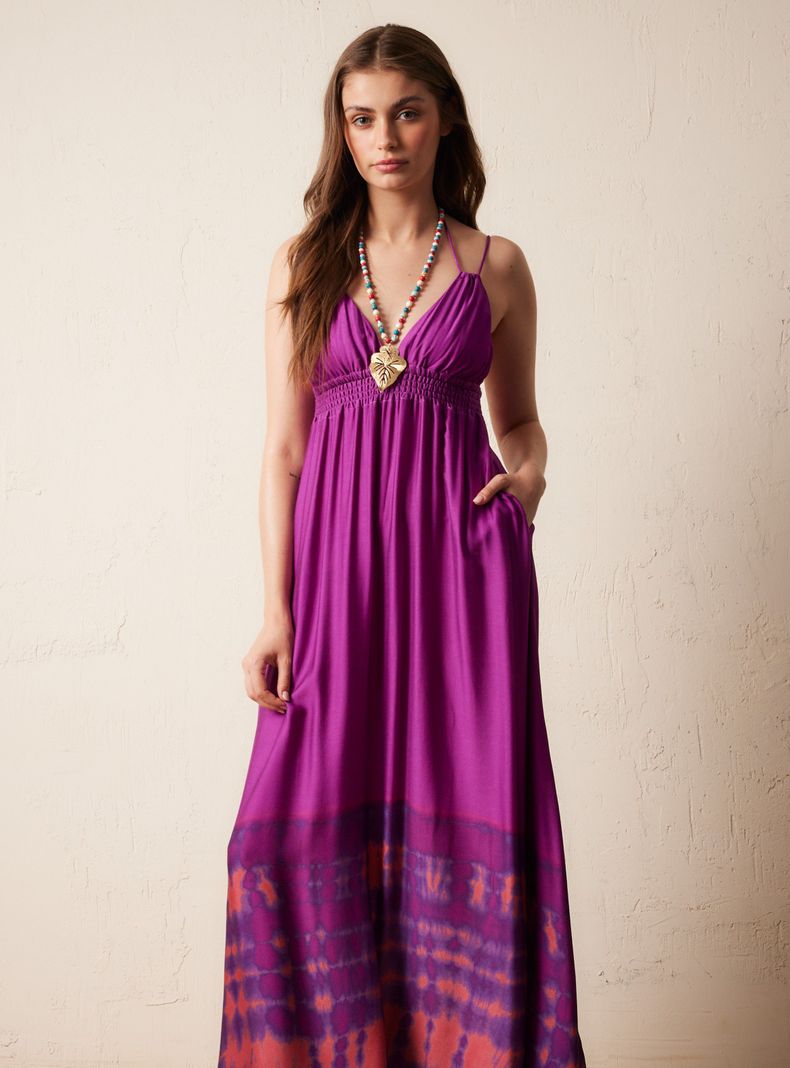 Vestido con Bordados y Full Estampado-0