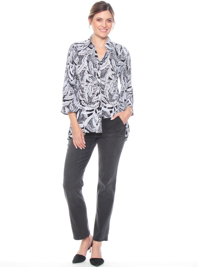 Blusa Plisada Manga 3/4-3