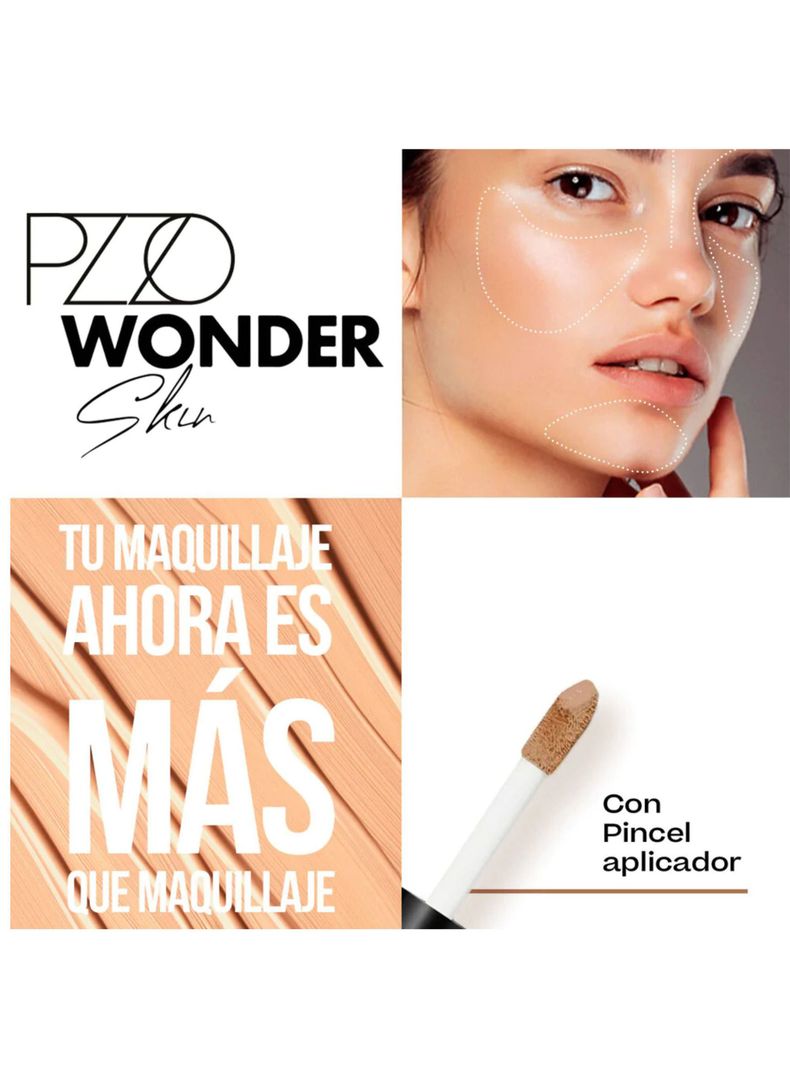 Base de Maquillaje Wonder Skin Golden Beige 02 35 ml PZZO-1