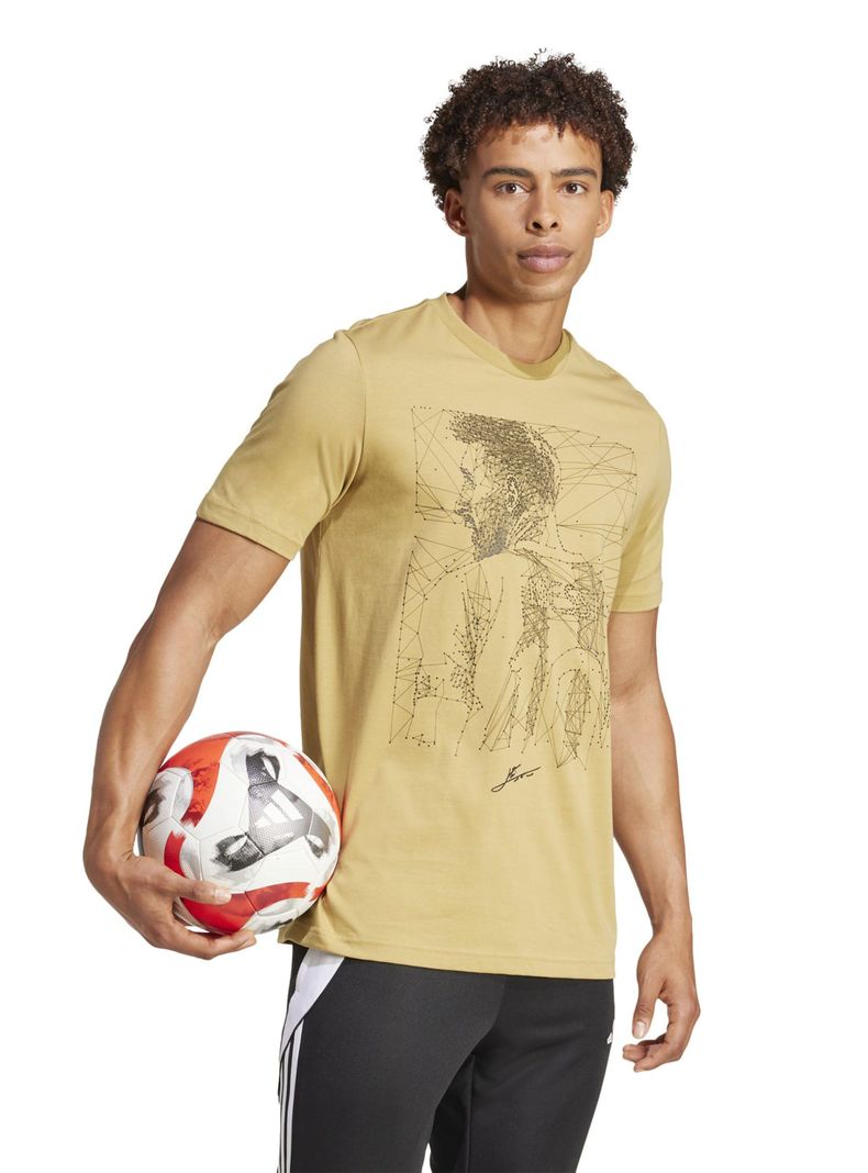 Polera Print Messi G T Khaki Football-3