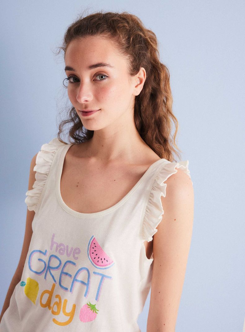 Polera Pijama Estampado con Vuelos Ármalo-2