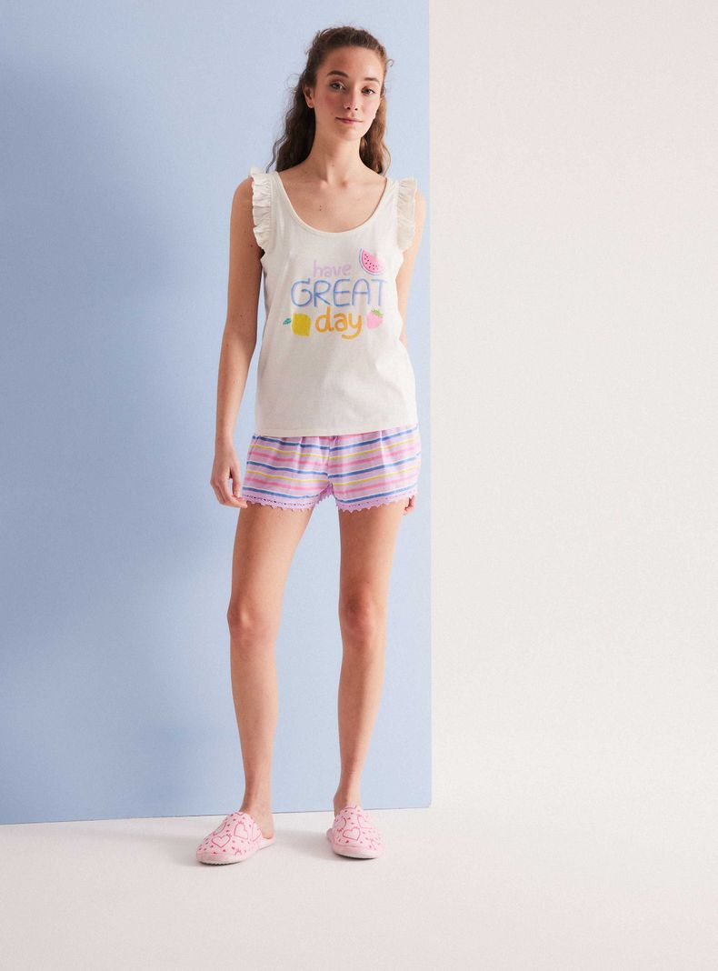 Polera Pijama Estampado con Vuelos Ármalo-4