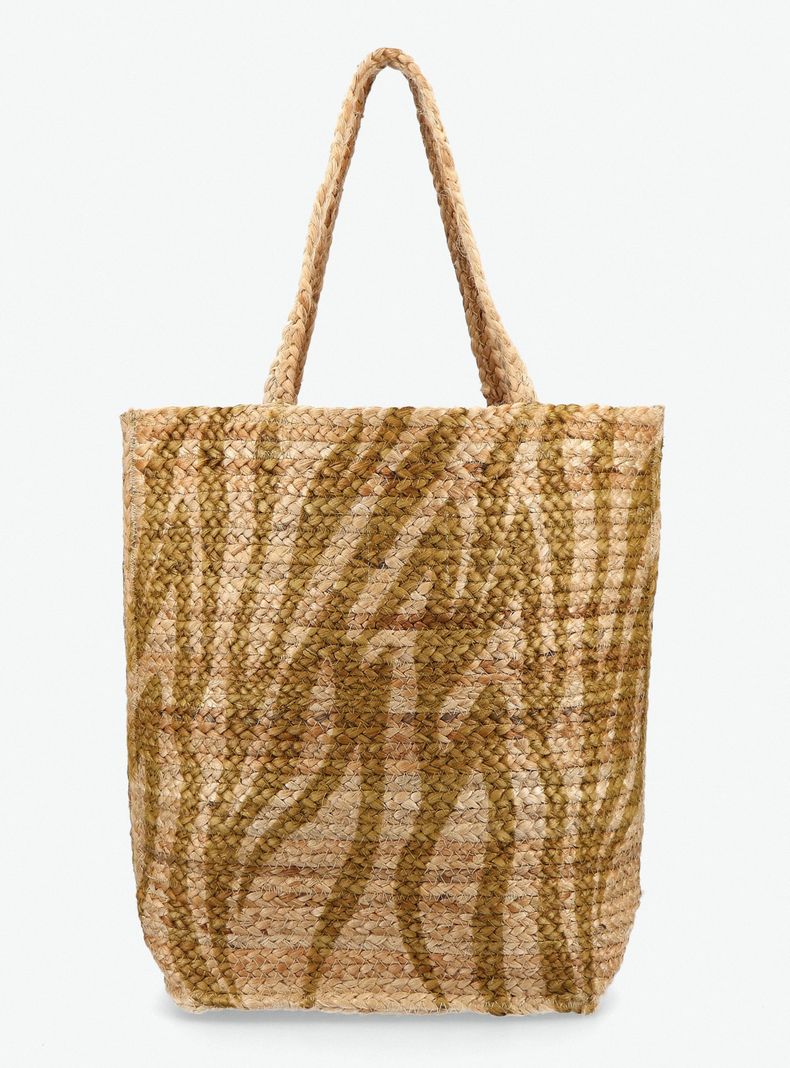 Cartera Totebag de Raffia Estampado-4