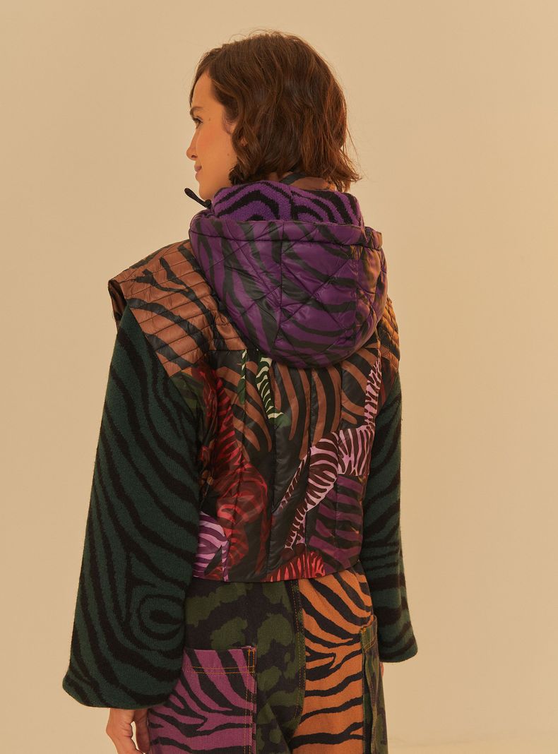 Chaqueta Puffa Estampado Zebra-1