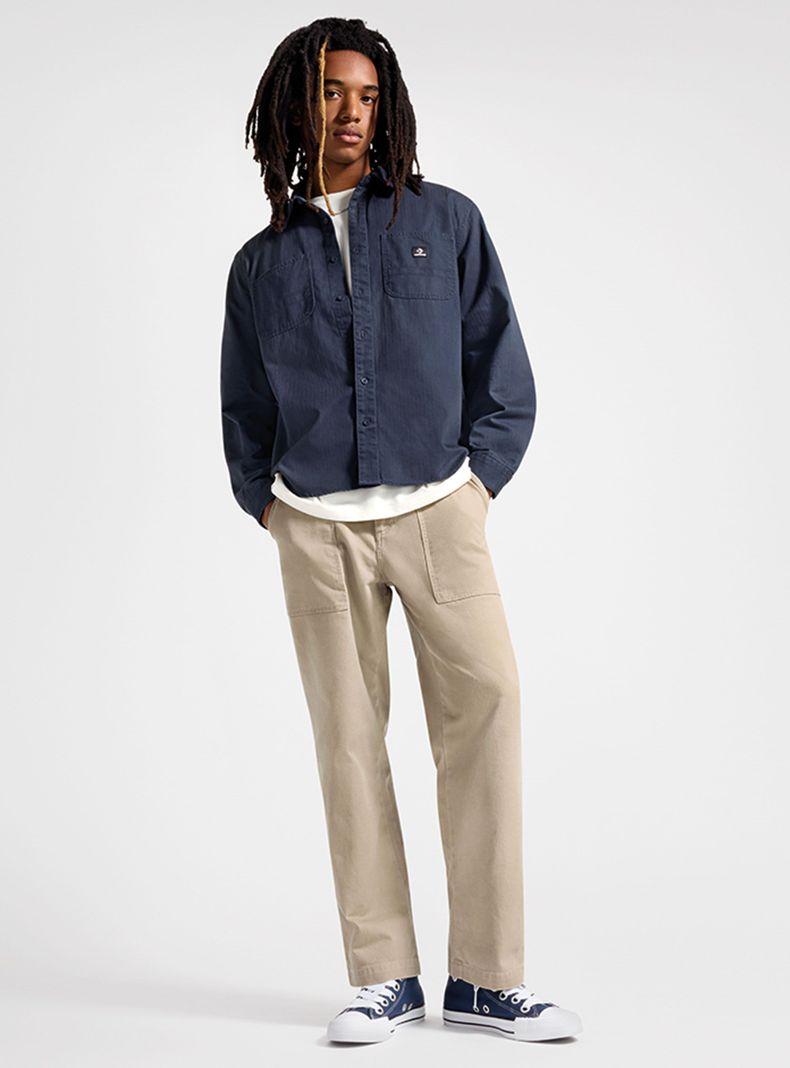 Camisa Woven Button Down Washed-3