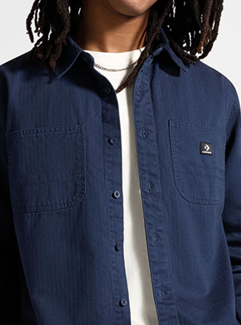 Camisa Woven Button Down Washed-1