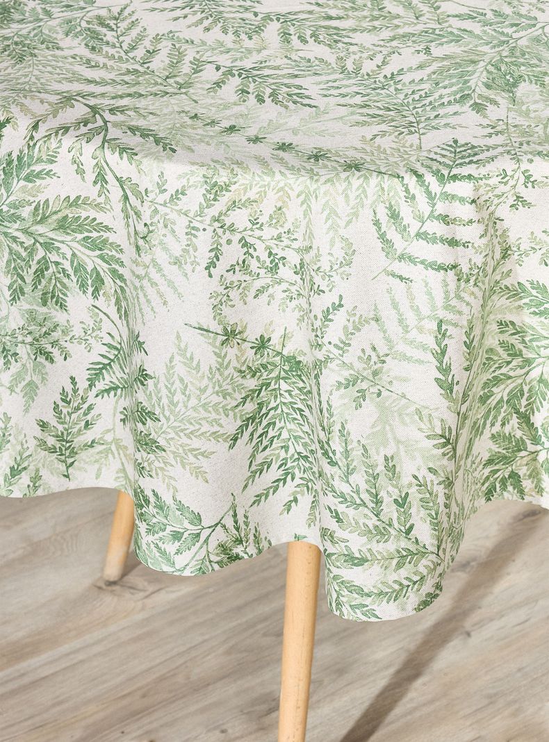 Mantel Helecho Redondo Antimanchas 150 cm-1
