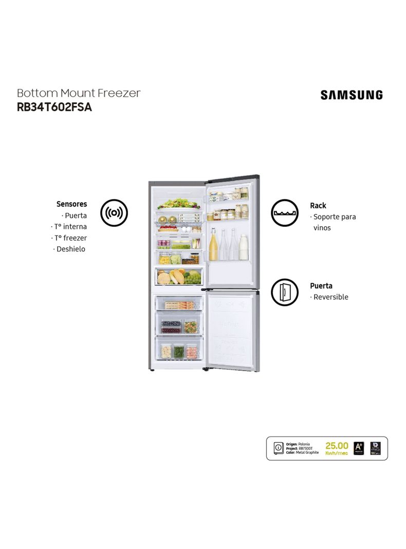 Refrigerador Bottom Mount de 340 Litros con All Around Cooling-9