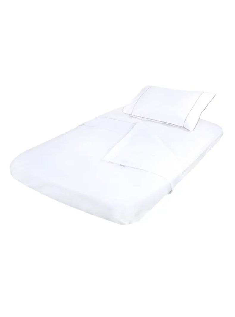 Juego de Sábanas Moisés/Colecho Lisas Más Funda Blanca-0