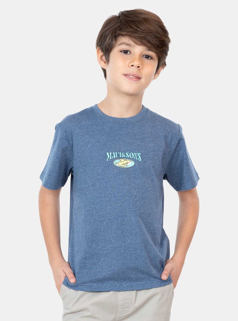 Polera Shark Manga Corta Infantil-0