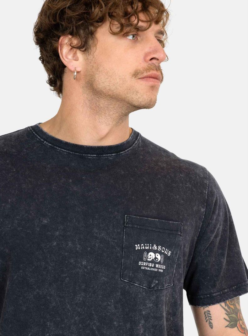 Polera Lavada Bolsillo-2