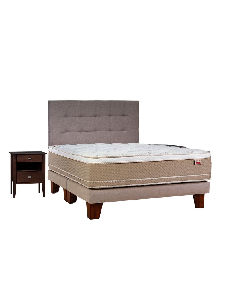 Cama Europea Cotton Organic King + Set Muebles Aragón-0
