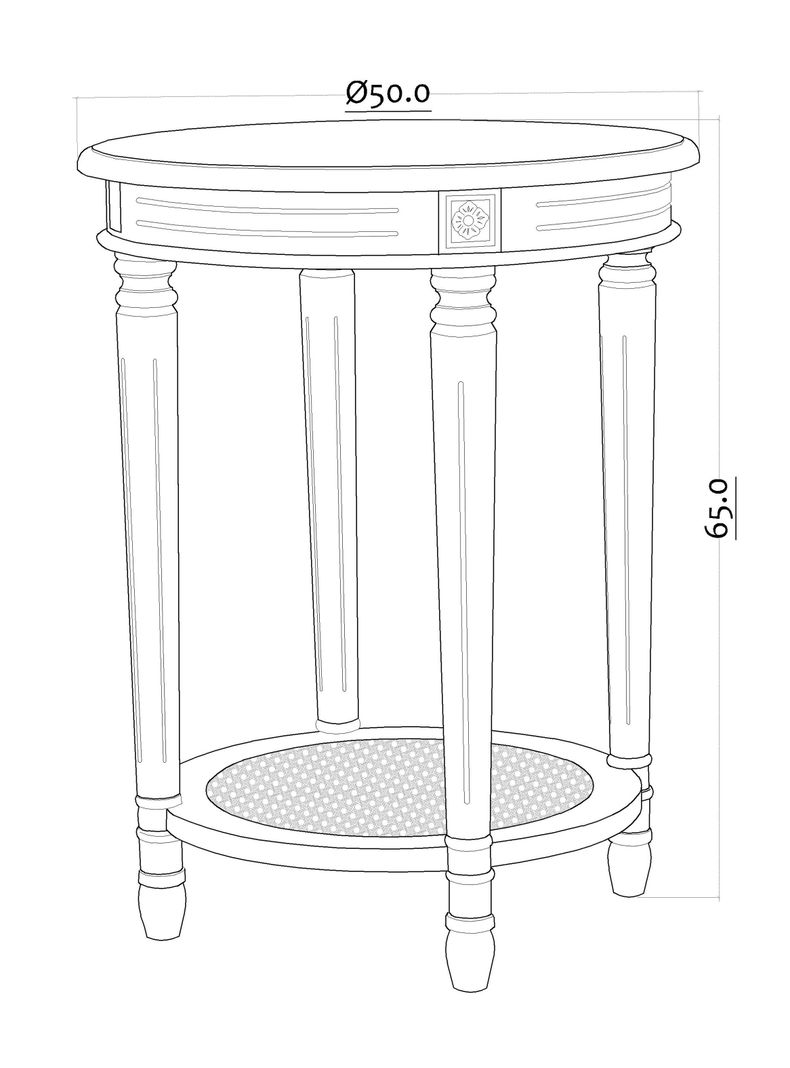 Mesa Lateral Helena Junco Redonda 50 cm Natural-2