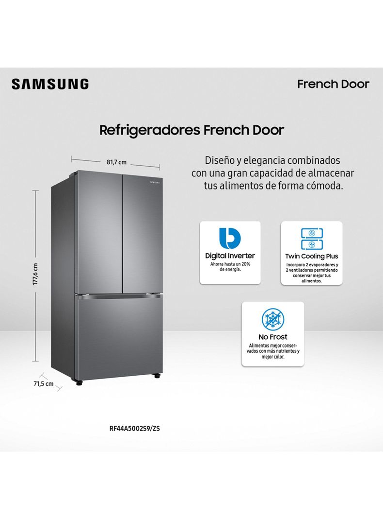 Refrigerador French Door No Frost 431 Litros RF44A5002S9/ZS-1
