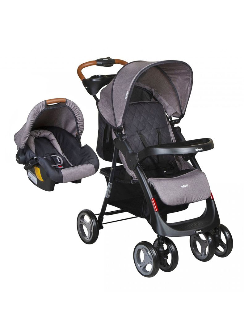 Coche Infanti Travel System Pompeya Gris-0