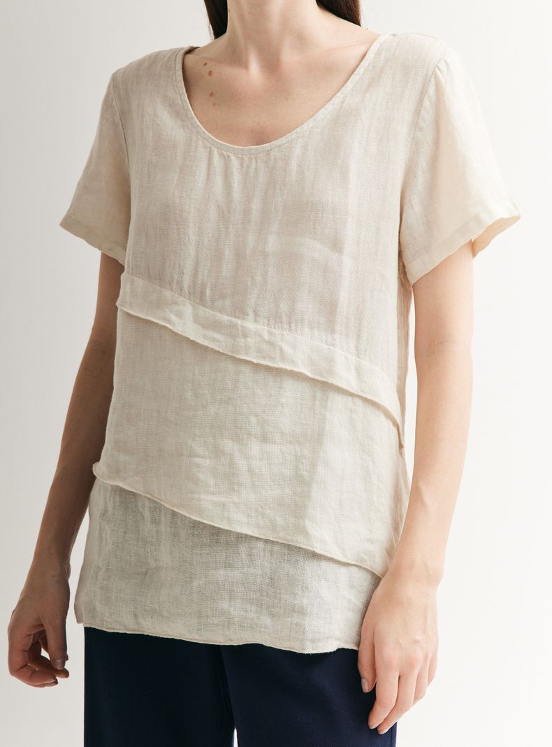 Blusa de Lino con Detalle Vuelos-3