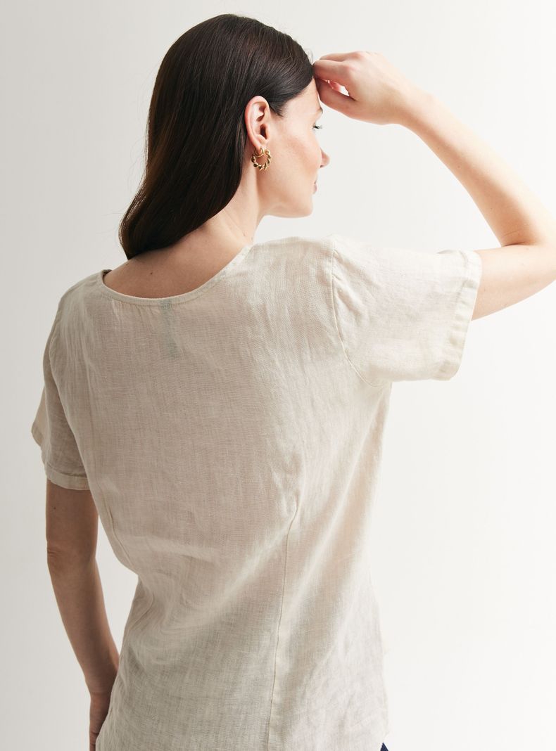 Blusa de Lino con Detalle Vuelos-2