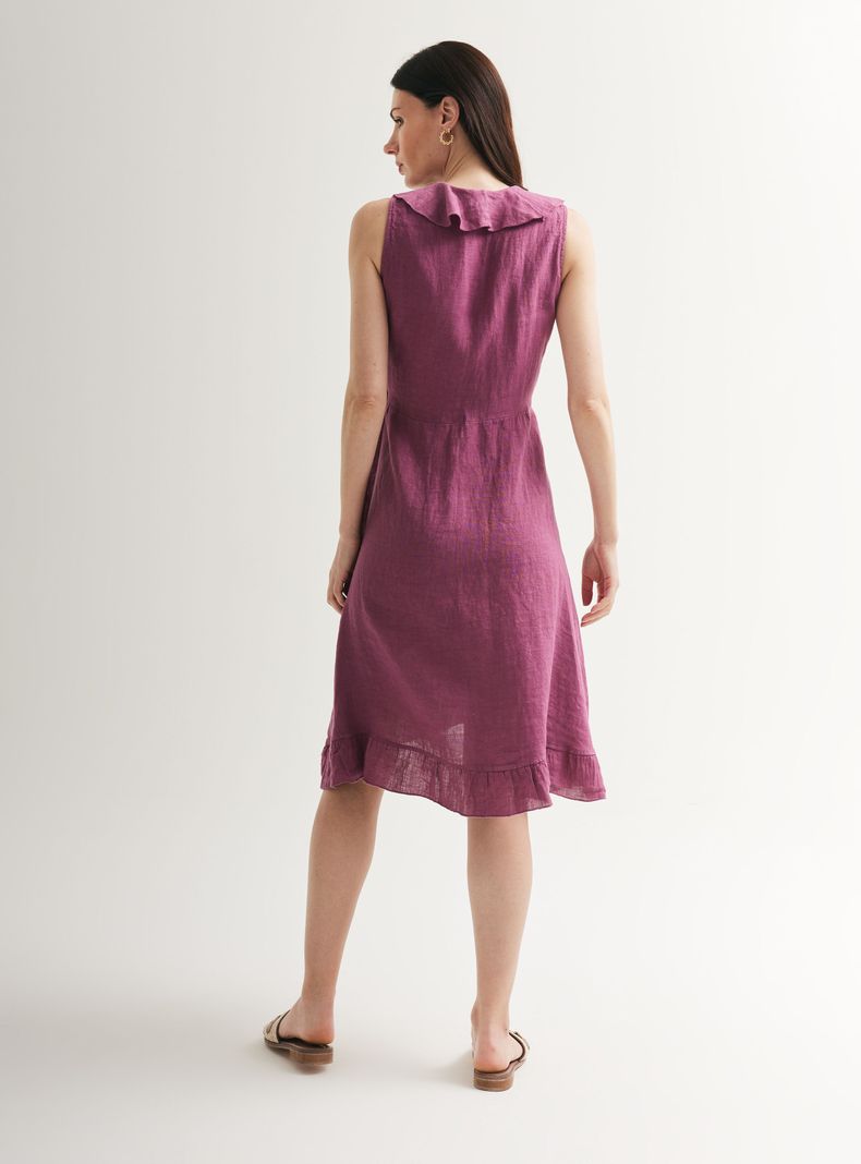 Vestido de Lino Cruzado con Vuelos-5