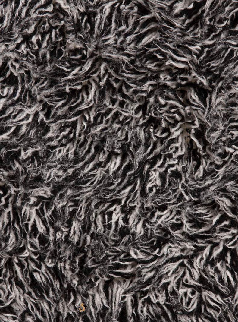 Alfombra Flokati Negro 200 x 300 cm-1